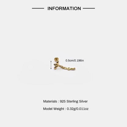Luxe Line Mini Zircon Stud – A Spark of Modern Minimalism
