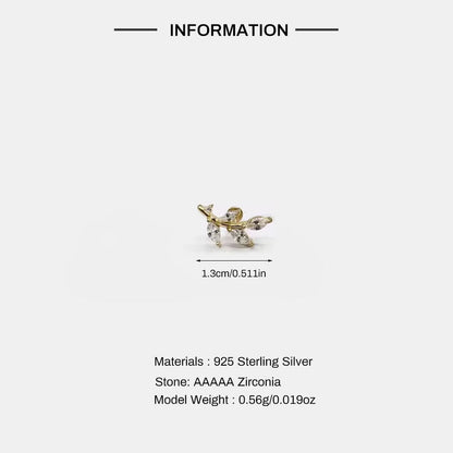 Luxe Line Mini Zircon Stud – A Spark of Modern Minimalism